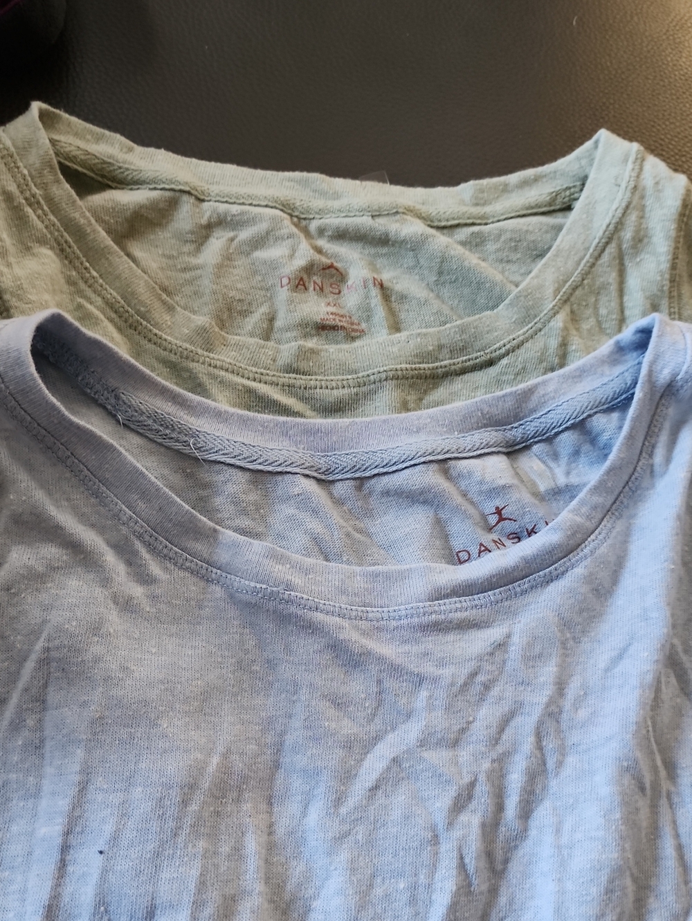 Danskin Kids Short-Sleeve Tee in Light Blue and Sage Green